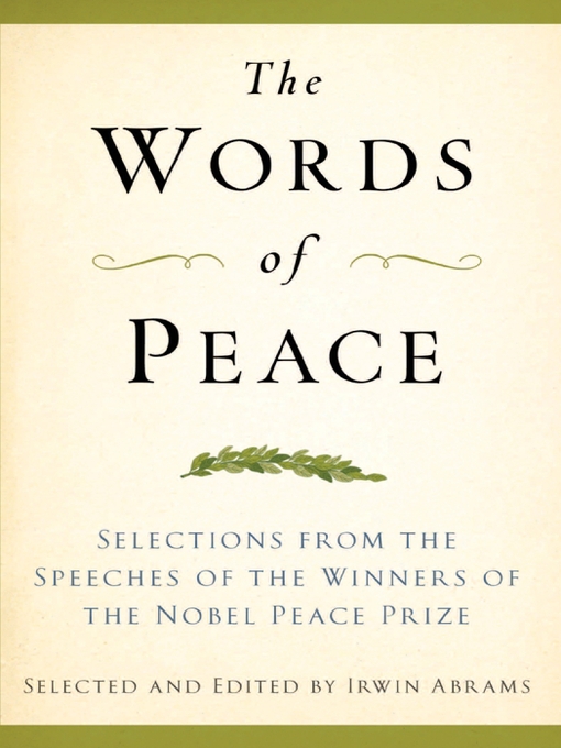 Title details for The Words of Peace by Irwin Abrams - Available